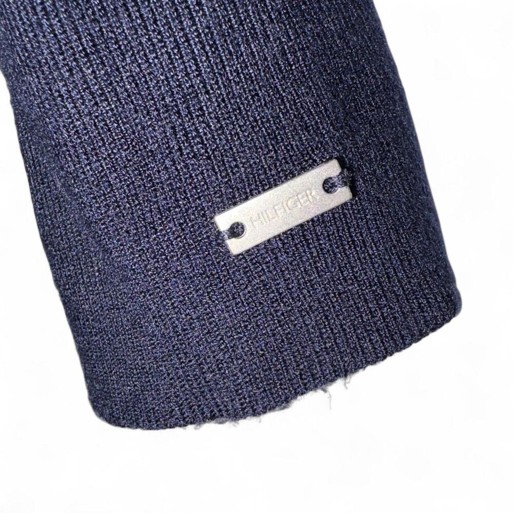 Tommy Hilfiger Navy & Cream Contrast Knit Sweater Dress size XL - Picture 7 of 9